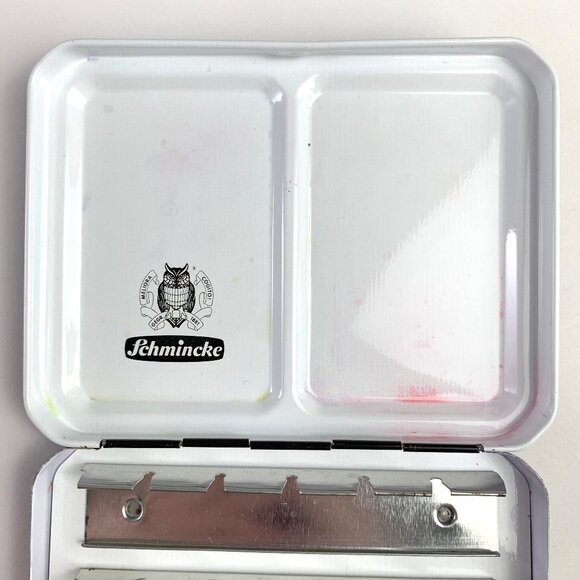 Schmincke Empty Metal Watercolour Box - Holds 9 Full Pans or 18 Half Pans (#1) - Picture 4 of 6